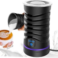 BRIEFNESS 4 in 1 Hot&Cold 2000W Electric Automatic Milk Frother Maker Steamer Frother Machine,600ml Foamer for Milk Latte Coffee