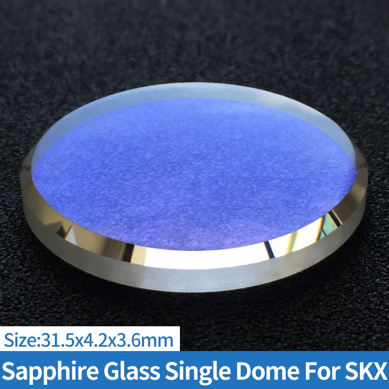 

1 PC Sapphire Crystal Watch Glass Watch partl with Blue AR Coating Dome 31.5x4.2x3.6mm For SKX007/009/011/171/175/401k