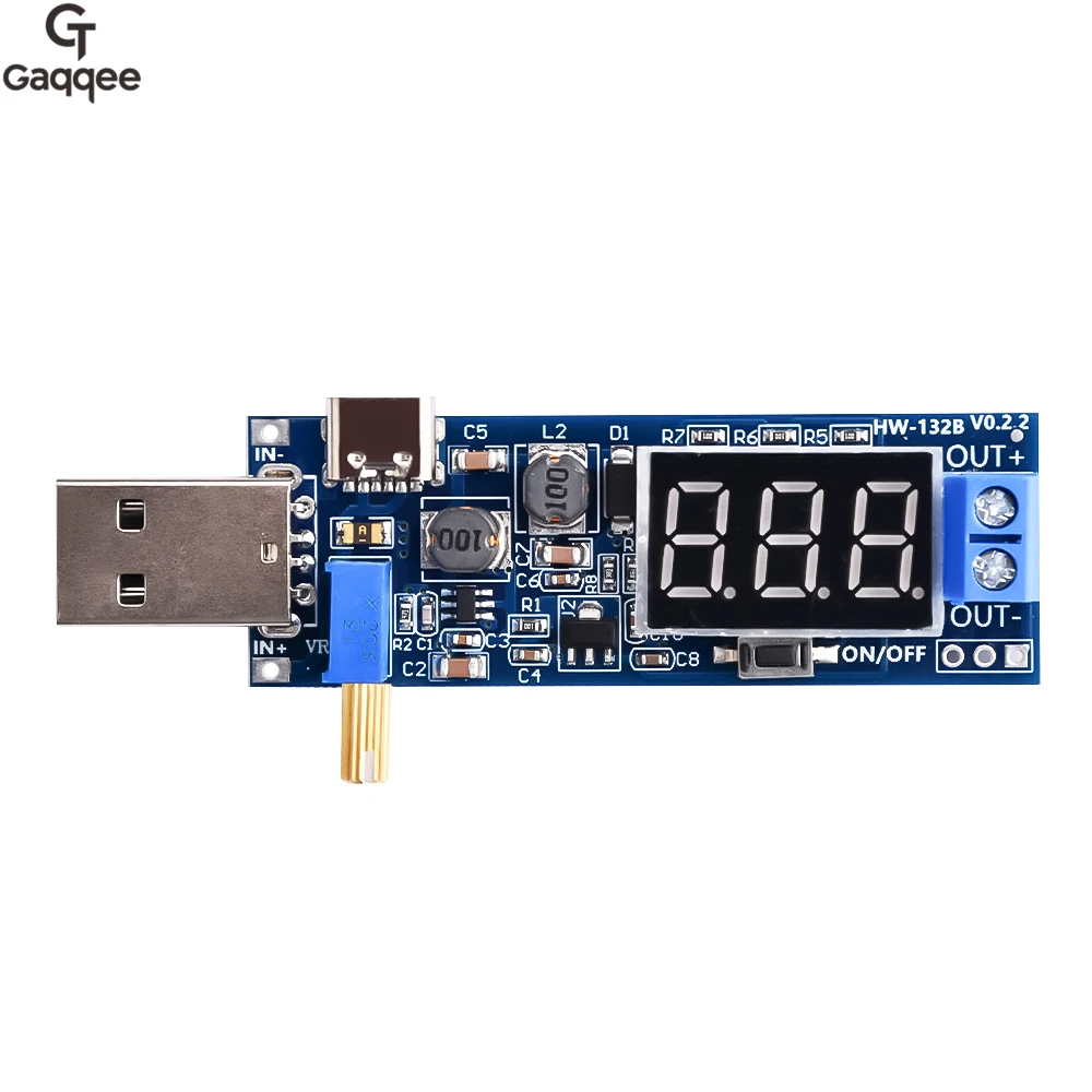 DC-DC 5V bis 3,5V / 12V USB Step UP / Down Netzteilmodul Einstellbarer Boost Buck Converter Out DC 1,2V-24V