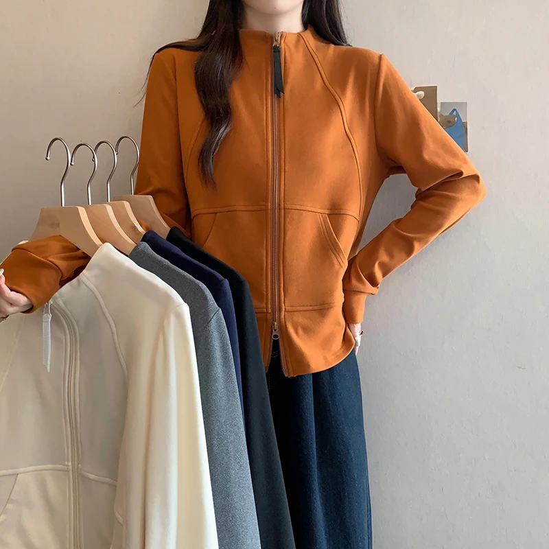 

Осень-зима, большие размеры, женская мода, повседневный дизайн, двойная молния, теплая верхняя одежда, топ, Thiened, полиэстер, спандекс