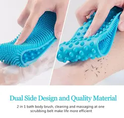 Silicone Shower Exfoliating Body Brush Long Body Brush for Long Lasting Durability Back Cleaning and Exfoliation