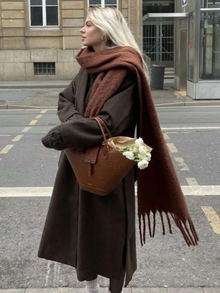 

Роскошный зимний шарф, женский кашемировый теплый платок из пашмины, женские однотонные шали, толстые мягкие шарфы с кисточками Bufanda, длинные палантины