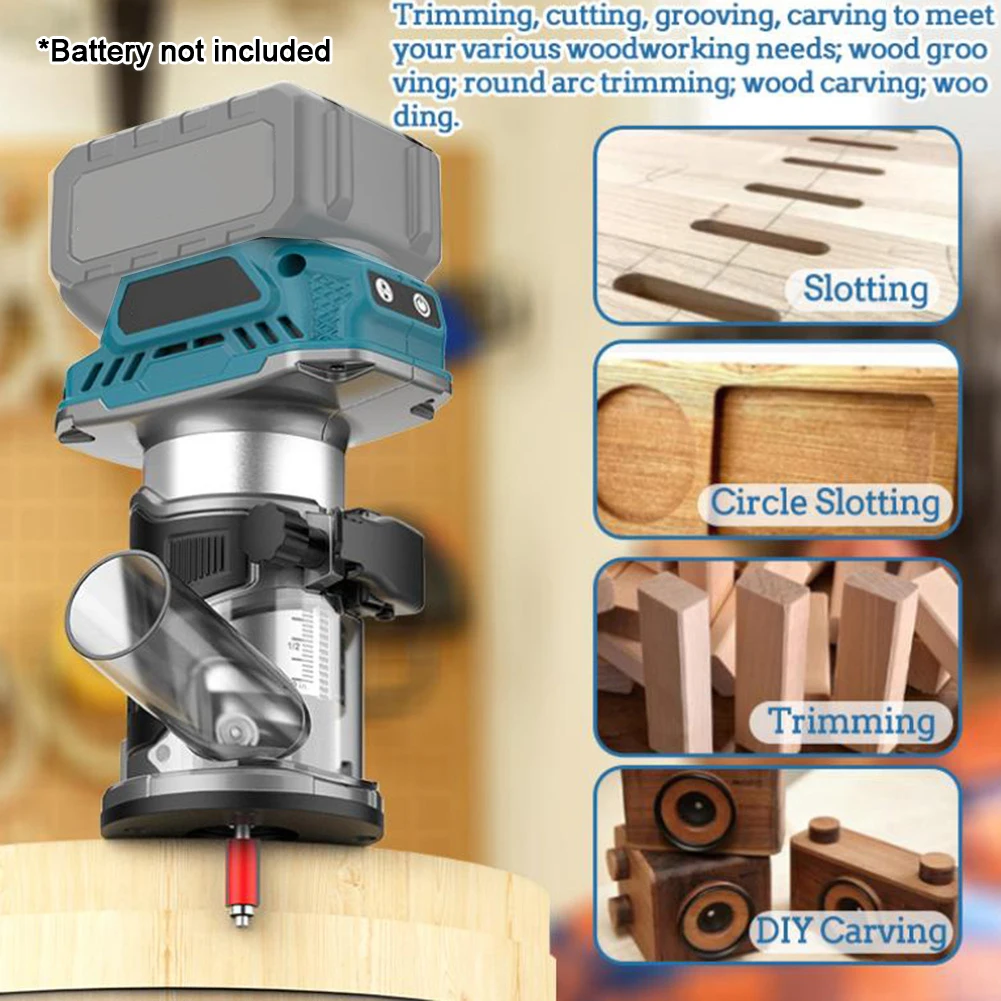 18V21V Brushless Router Lightweight Wood Router Trimming Router 6 Variable Speed For Woodworking Tools