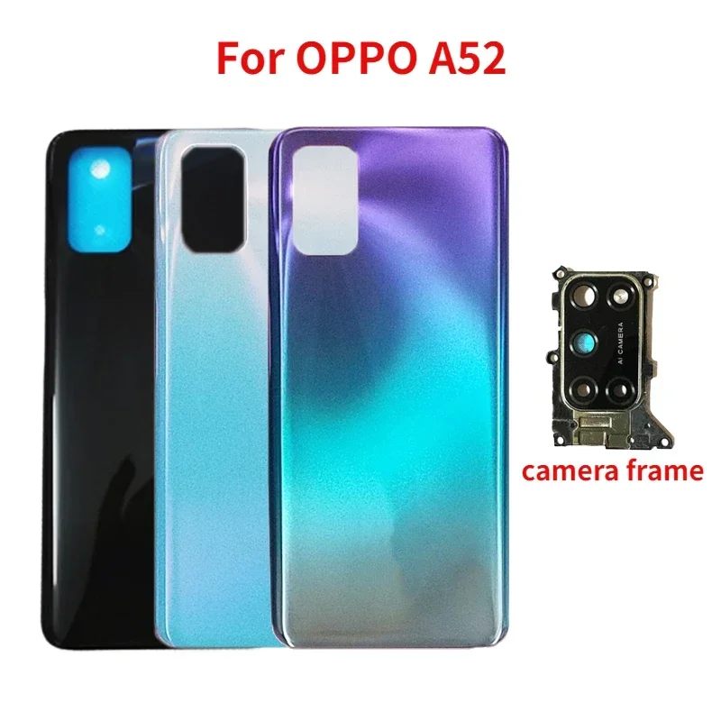 

New Back Cover For Oppo A52 Battery Cover Rear Door Housing Case with Camera Frame lens Replacement Repair Parts