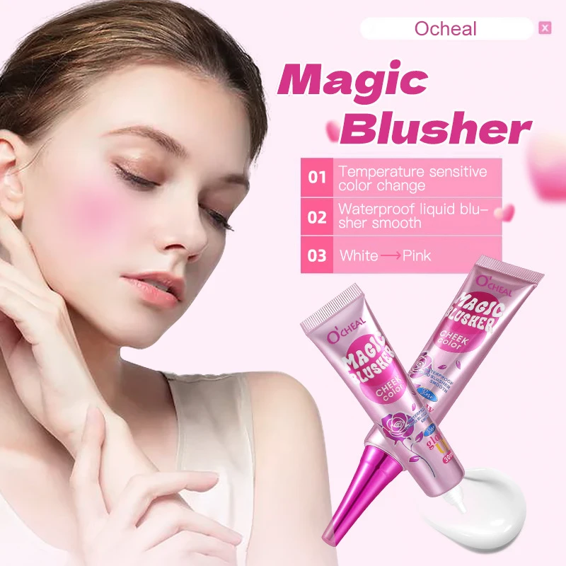 Magic Color-Changing Matte Blusher Waterproof Liquid Blush Long-Lasting Easy Makeup Complexion Enhancer Pink Face Rouge