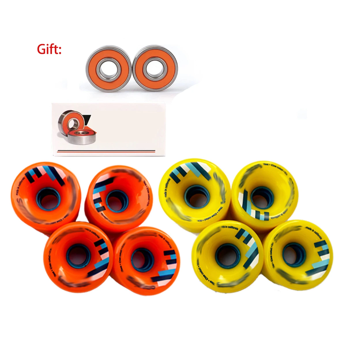 Orangatang 70mm blu di buona qualità skateboard longboard ruote 77a street stunt pro level wheels OT dancing plus cuscinetti di marca