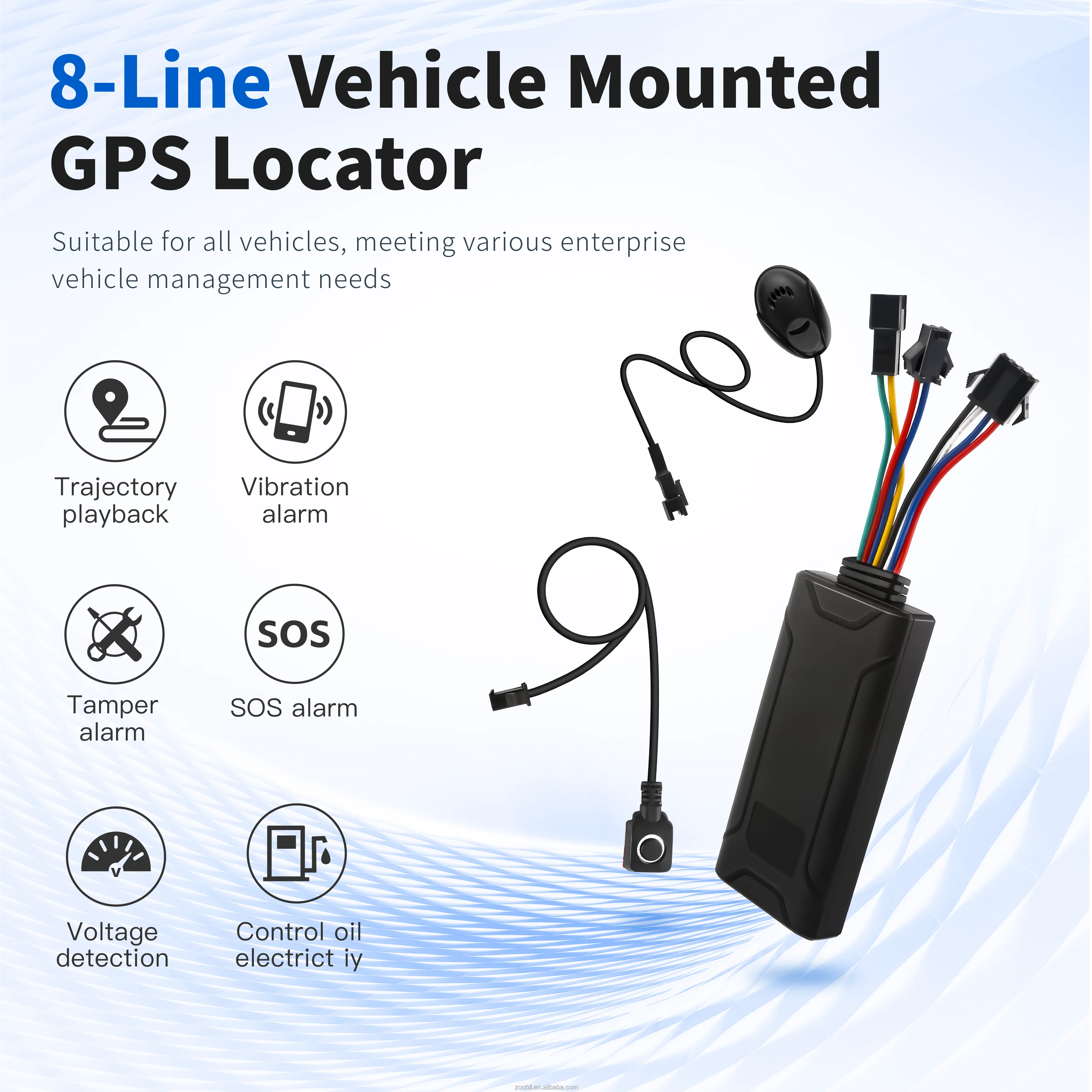 

8-линейный GPS-локатор, установленный на автомобиле, 4G, водонепроницаемый OBD GPS-трекер, ручной голосовой монитор для отслеживания автопарка и грузовиков