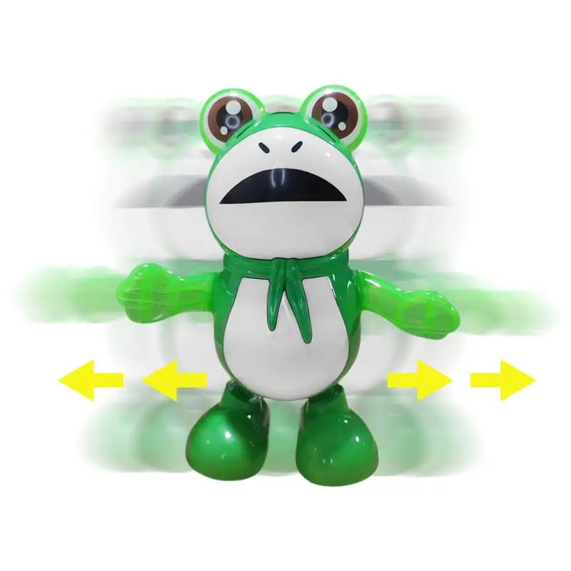 Moving Frog Toys Dancing Walking Frog Toy Fun Animal Toys Light Up Cute Electric Battery Powered Toys For Home Nursery For Boys