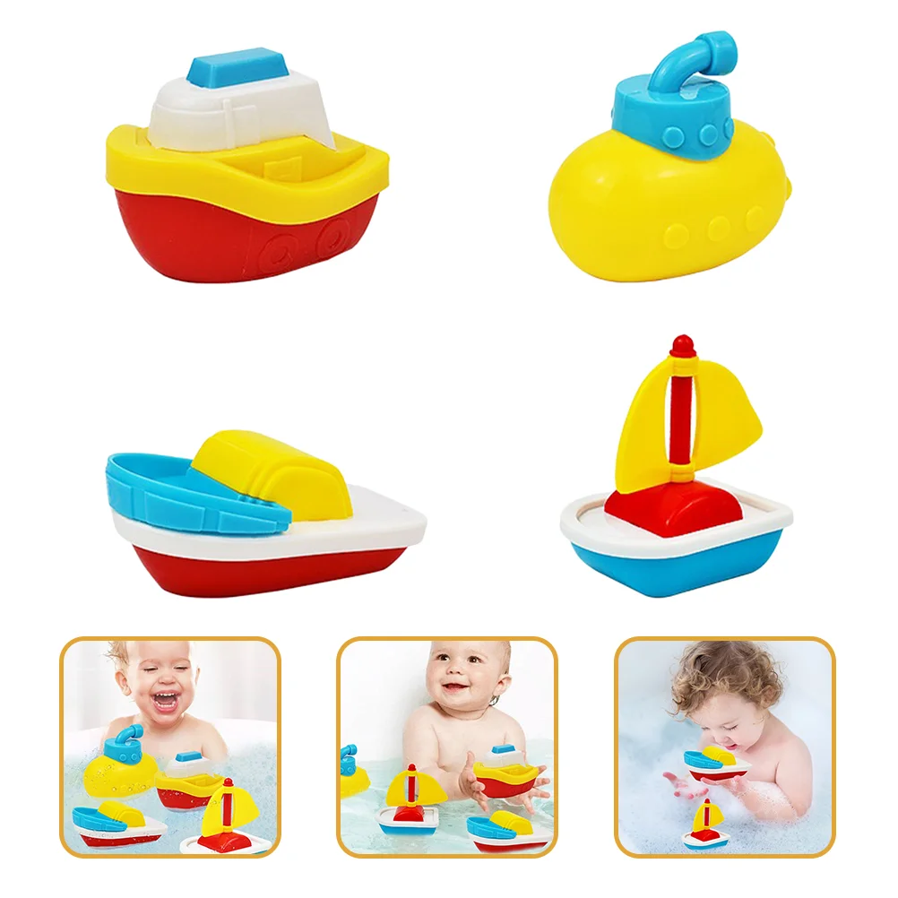 

4 Pcs Kids Bathroom Playing Toys for Toddlers Baby Shower Taste Cartoon Plastic