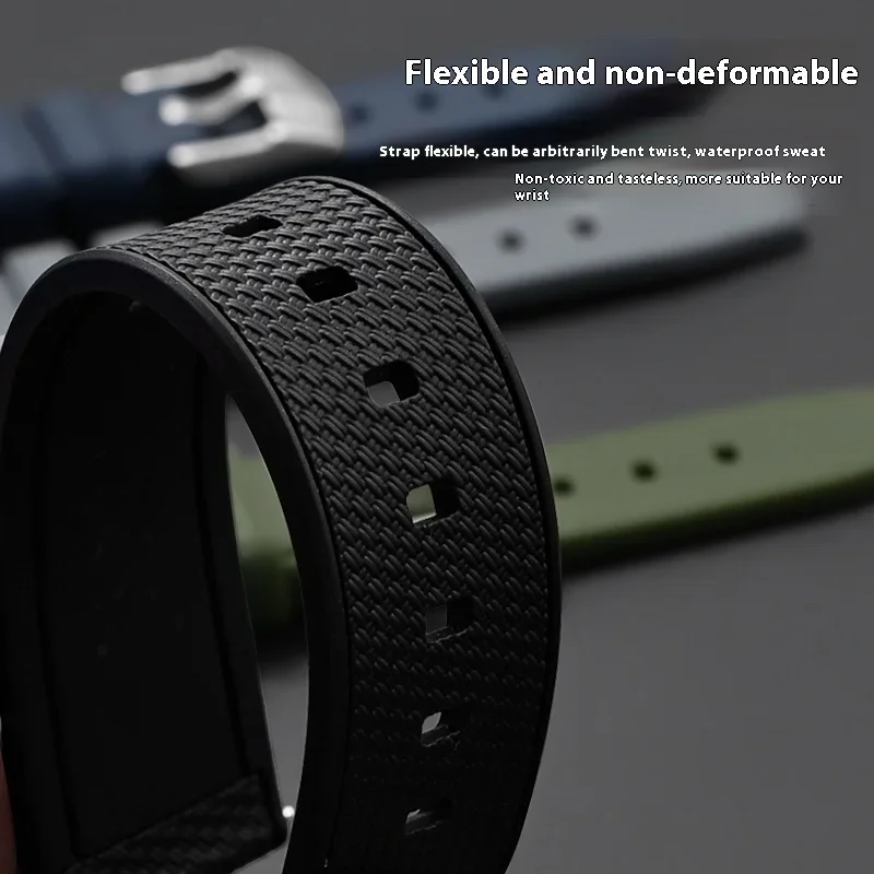 20mm 22mm Liquid Silicone Strap for Swatch X Omega MoonSwatch Sport Diving Quick Release Watch Band for Rolex Seiko Blancpain view 3