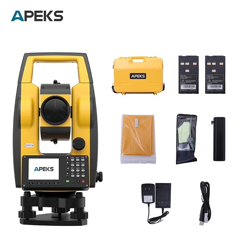 

Тахеометр Apeks AM02 2'' с точностью до 1000 м, без призмы, английская версия, ZTS420R, для геодезических работ и измерения земельных участков