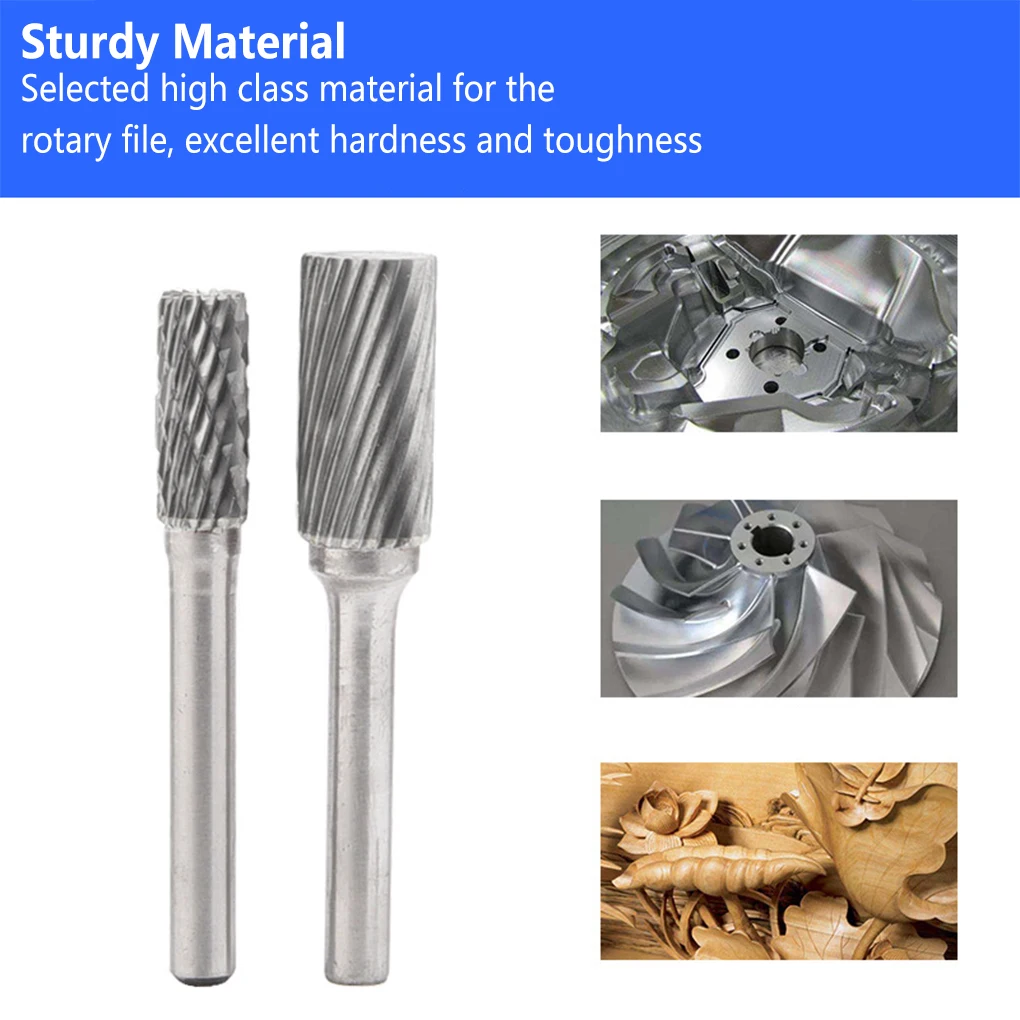 

Rotary Burr File Replacement Professional Milling Machine Parts Grinding Fitting Sturdy Deburring Alloy Grinder Head