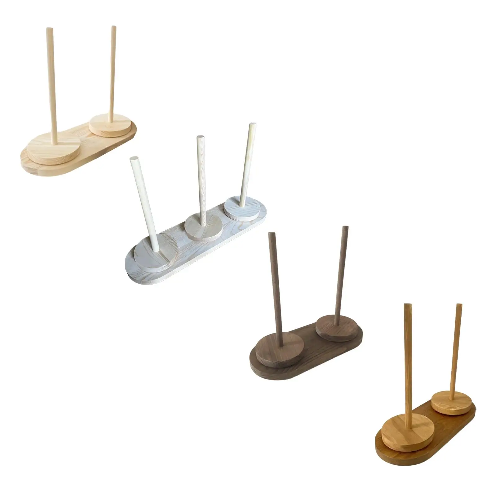 Yarn Holder Presents Portable Sewing Accessory Wooden Roll Paper Towel Holder