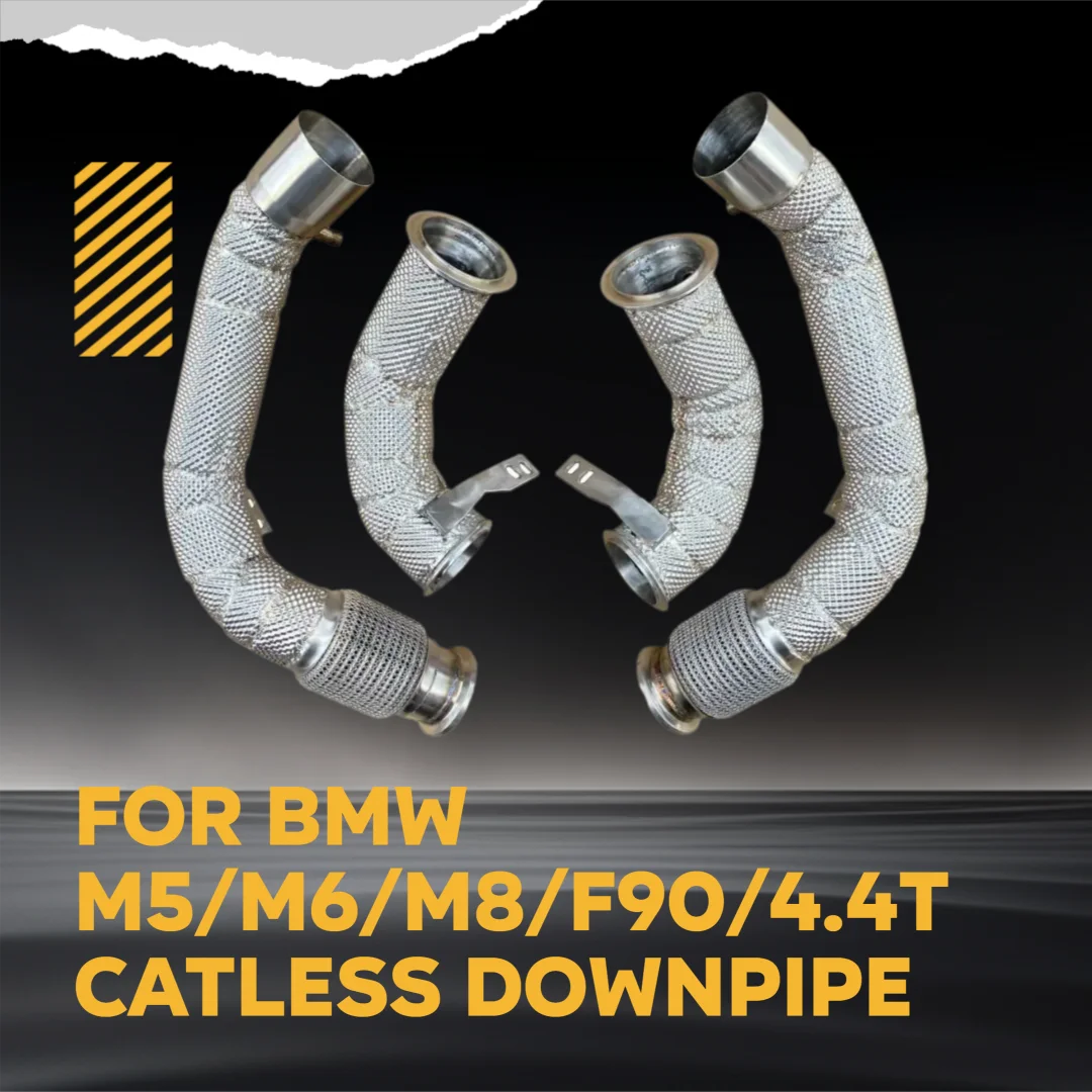 لسيارات BMW M5 M6 M8 Catless النازل F90 4.4 t V8 رأس عادم المحرك