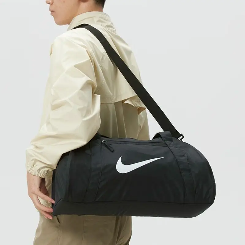 Nike Duffle Bag IH7961-010 Black Large Capacity Gym Handbag Crossbody Travel Luggage Bag Size 33*52*24cm