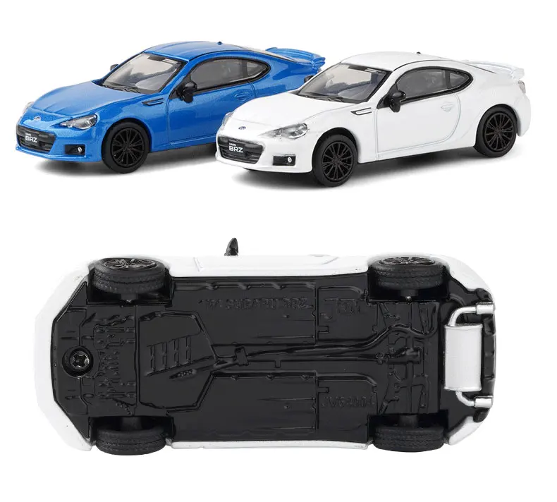 JKM 1/64 Mitsubishi Lancer EVO Subaru WRX STI BRZ coche de juguete de aleación vehículo de Motor Diecast Metal modelo niños regalo de Navidad