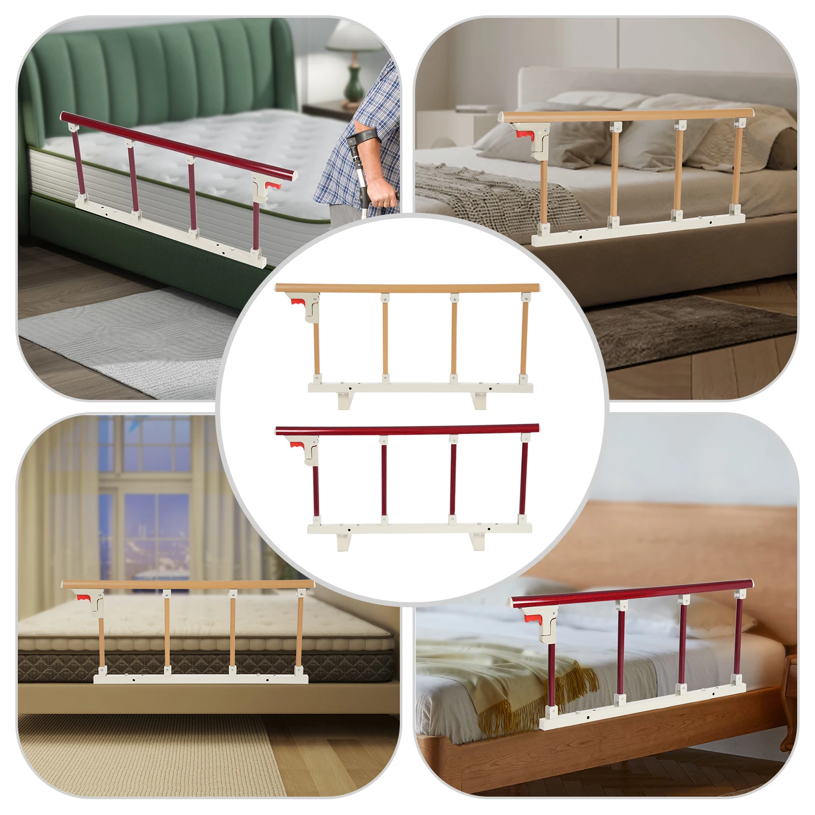 حاجز سرير لشخص أو كبار السن، واقي سرير أمان متعدد الوظائف، مقبض مساعدة قابل للطي للبالغين، رعاية منزلية