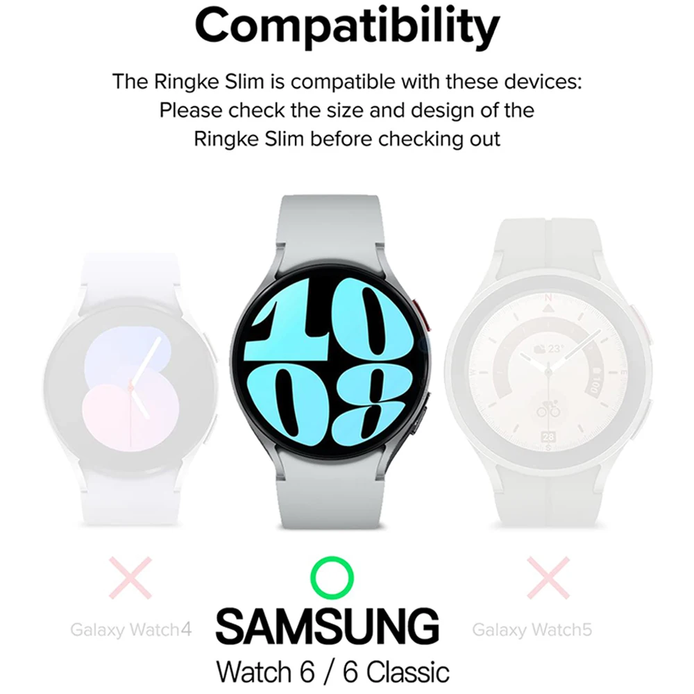 Custodia per orologio per Samsung Galaxy Watch 6 40mm 44mm custodia protettiva rigida per PC custodia per paraurti Galaxy Watch 6 custodia classica da 43mm 47mm