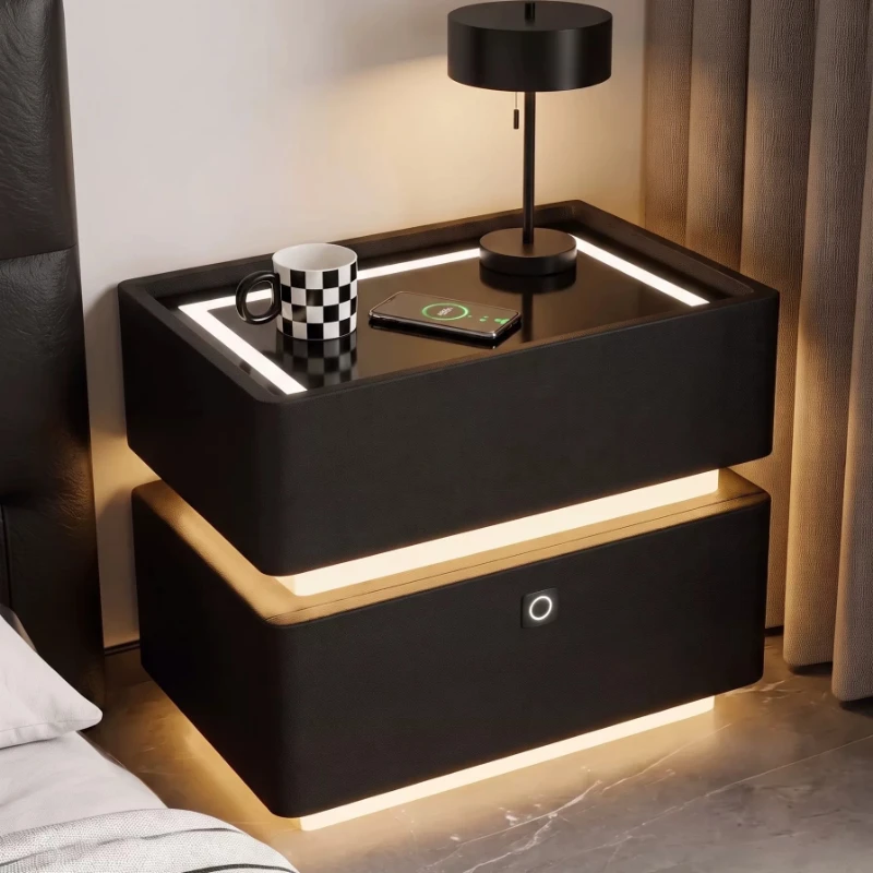 Consoles Shelving Night Stands Office Black Storage Designer Bedside Tables Compartment Choice Mesa De Noche Furniture Home