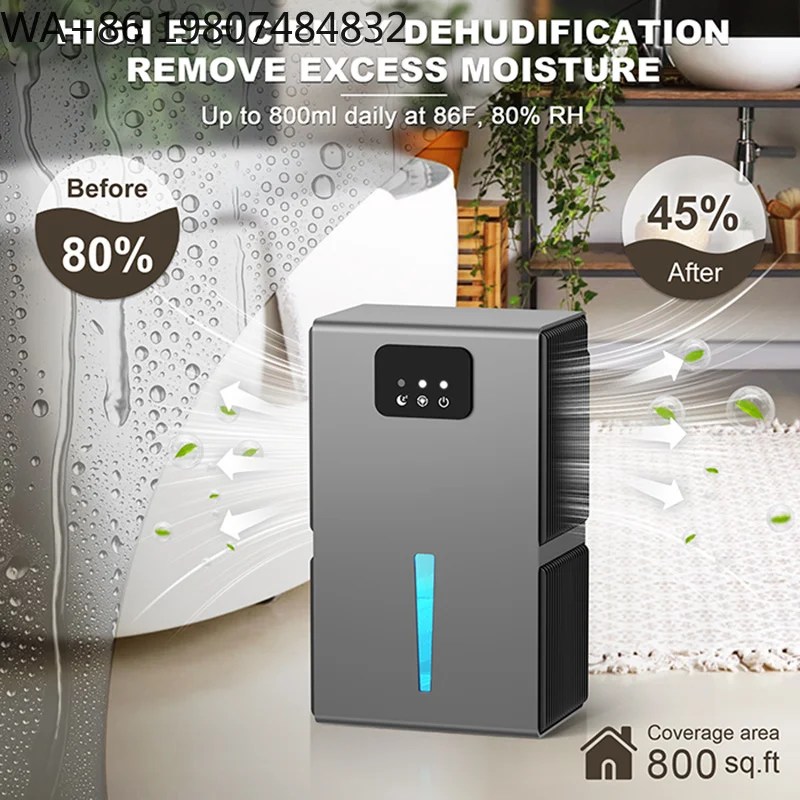 OEM Custom 2L Peltier Damp Absorber Touch Screen Control Ultra Quiet Below 35dB Timing Mildew Remover For Bedroom RV Closet