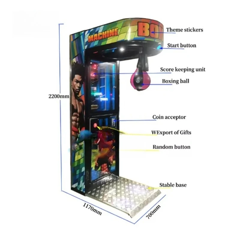 Factory Wholesale Big Punch Boxing Machine Kit Boxing Arcade Sport Game Machine Customized For Business