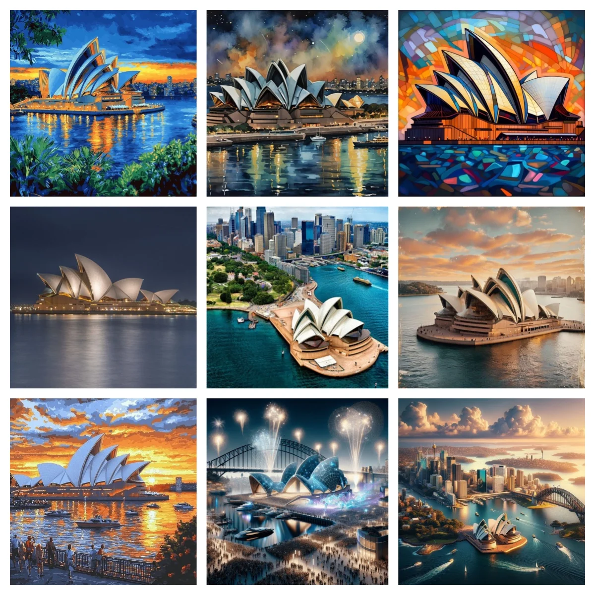 

City Scenery 5D AB Diamond Painting Sydney Opera House Diamond Cross Stitch Rhinestone Decor Living Room Mosaic Mural