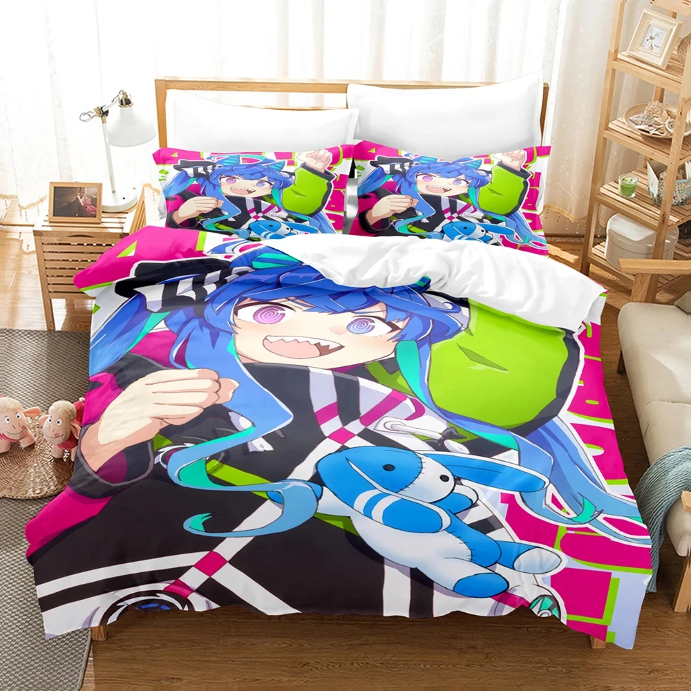 3D Anime Uma Musume Pretty Derby Twin Turbo Bedding Set,Duvet Cover Bed Set Quilt Cover,King Queen Twin Size Boys Girls Adults