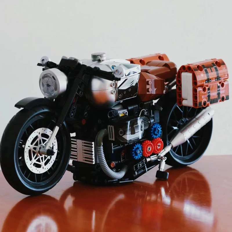 

High Tech Vintage Motorbike Locomotive Building Block City Technical Motorcycle Bricks Model Toys For Kid Birthday Gift MOC