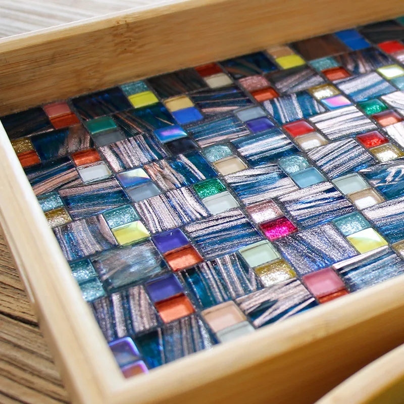 Bild 4: Handgemachtes DIY Mosaik Selbstklebendes Obsttablett Materialpaket Mosaik Handgefertigtes Selbstklebendes Dekoratives Gebäcktablett