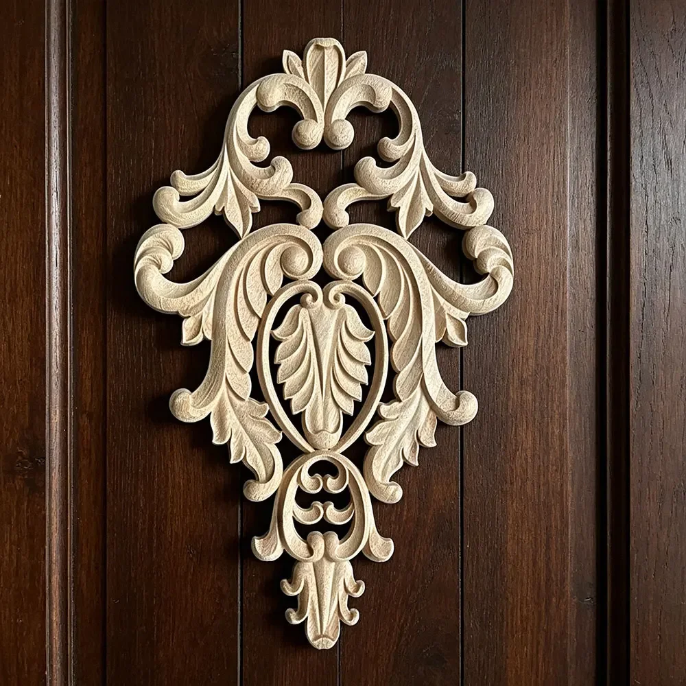 45cm-new-arrival-vintage-wood-carved-corner-onlay-applique-unpainted-cabinet-decorative-figurines-wooden-miniature