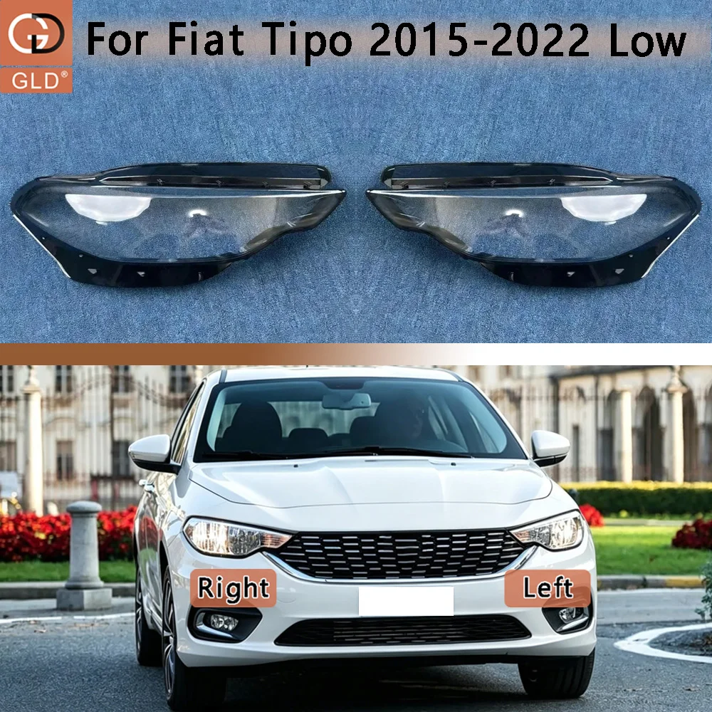 

Front Glass Lens Lamp Shade Shell For Fiat 2015-2022 Tipo Low Car Front Headlight Cover Lampshade Lampcover Caps Headlamp Shell