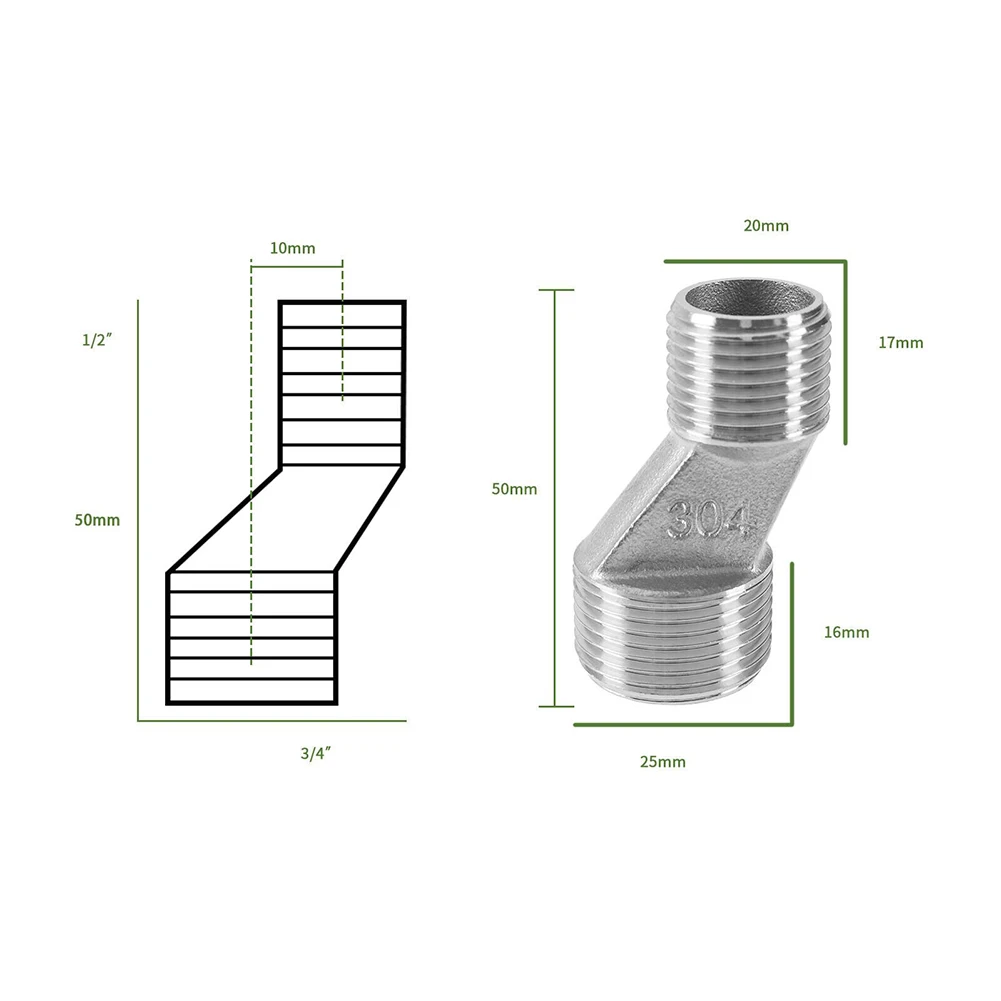 

High Quality 304 Stainless Steel Offset Adapter Set Male Thread Bathroom S Connector Hardware for Clawfoot Tub Faucet