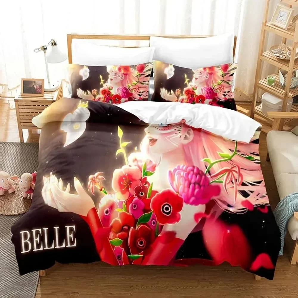 

Anime Bed Sheet Set Belle Bedding Set Single Twin Full Queen King Size Bed Set Adult Kid Bedroom Duvet cover Sets Home Textiles