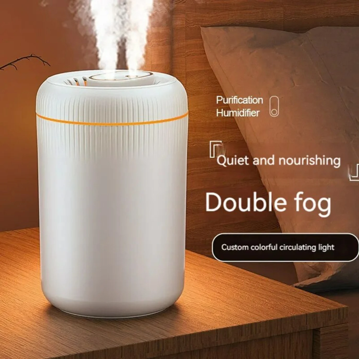 New Improve Indoor Air Quality with Efficient and High-Powered 3.5L Large Capacity Household USB Car Air Atomizer Humidifier - E