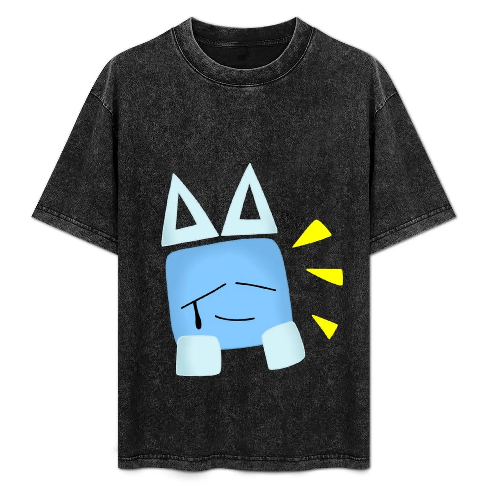 Sad Cube T-Shirt Minimalist Graphic Tee Shirt