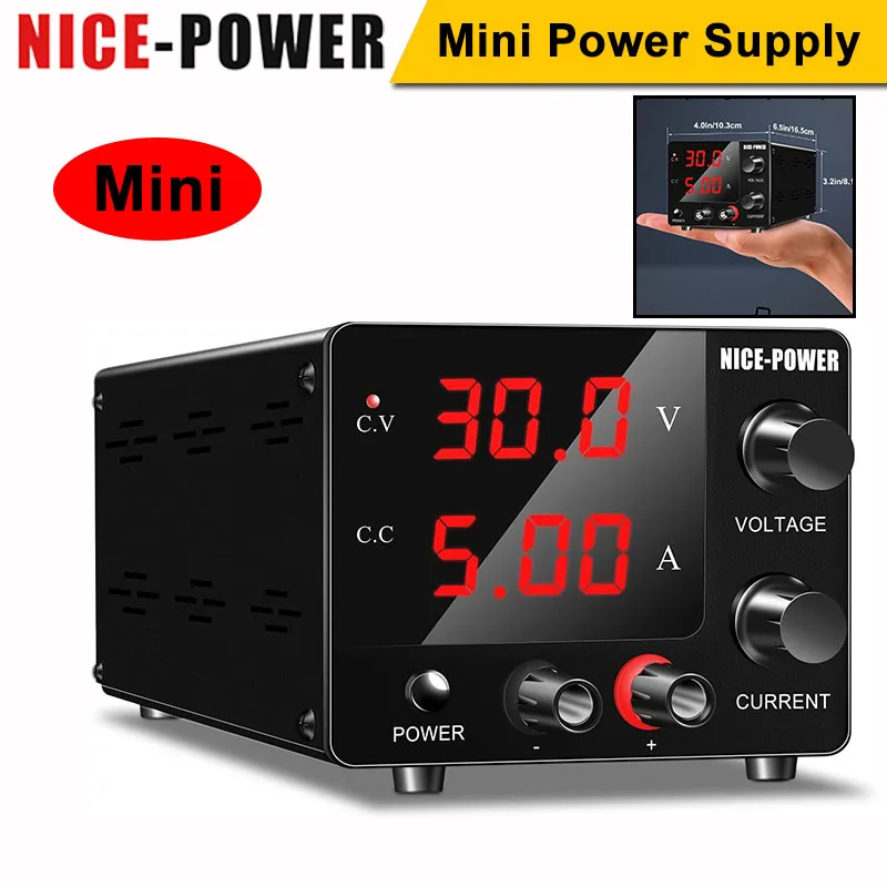 Nice-power Mini Lab DC Power Supply 30V 5A 150W LED Programmable Voltage Regulator 110V and 220V Switch Bench Adjustable Source