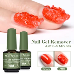 MEET ACROSS 15ml Magic Gel Nail Polish Fast Remover Soak Off Semi Permanent UV Gel Cleaner Function Gel Liquid Nail Art Tool