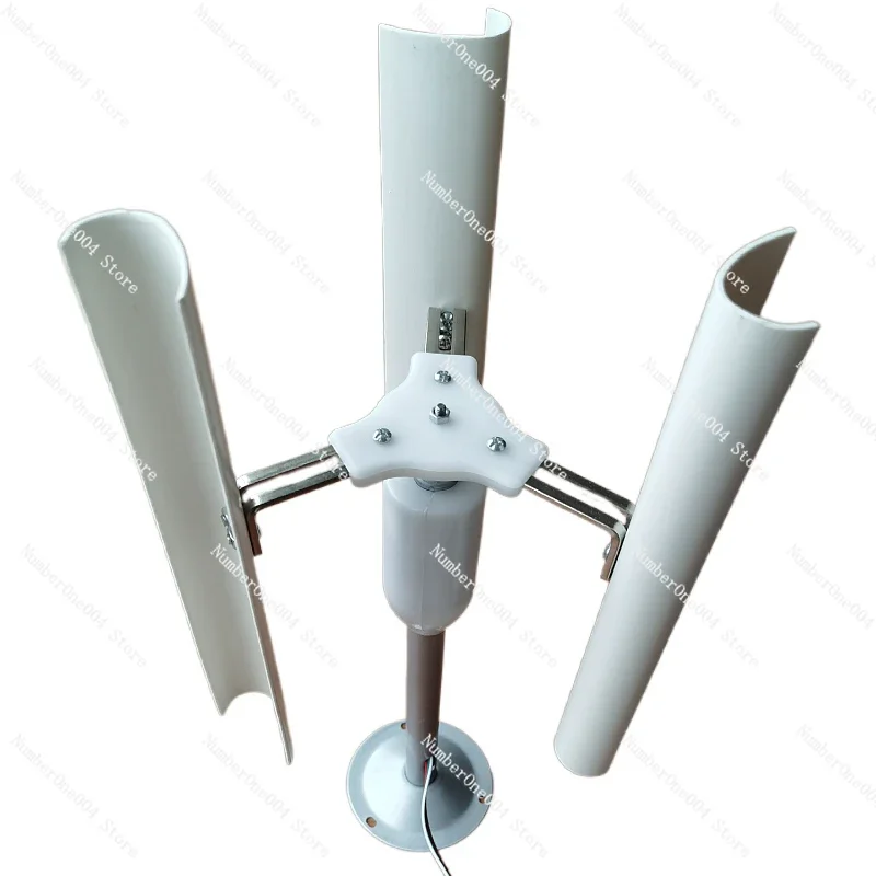 Vertical Axis Wind Turbine Model Three-Phase Permanent Magnetic Engine Toy Windmill Night Light Making DIY Display