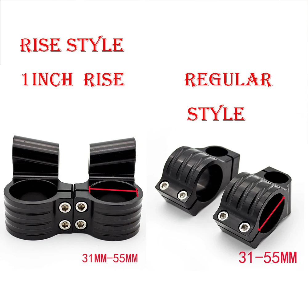 Riser Regular 31mm-55mm 30 32 33 34 35 40 41 43 45 50MM Motorcycle Replacement Clip ons Clip on Handlebar