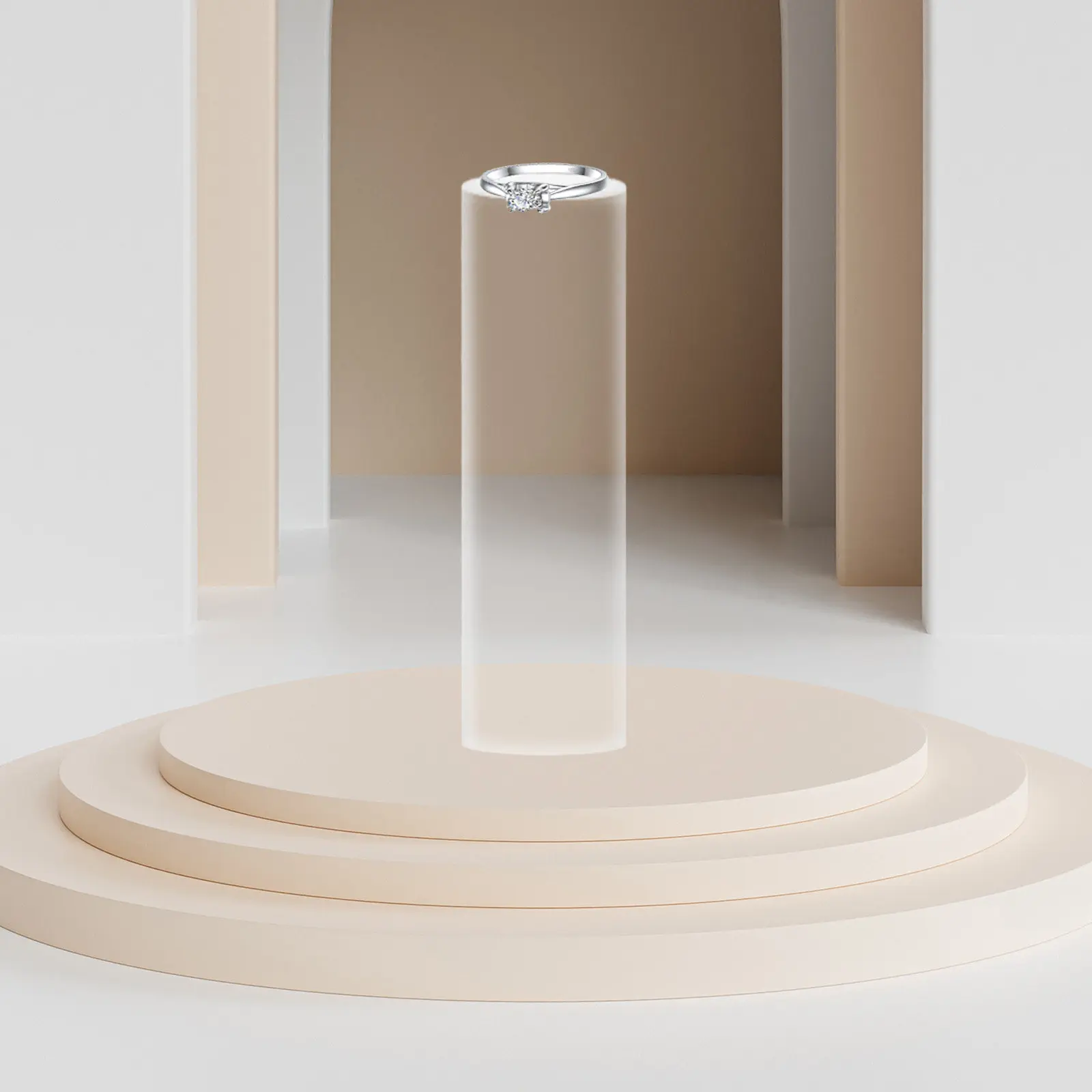 4Pcs Display Base Acrylic Cylinder Showcase Clear Polished Round Acrylic Jewelry Stand Transparent Cylinder Display Risers