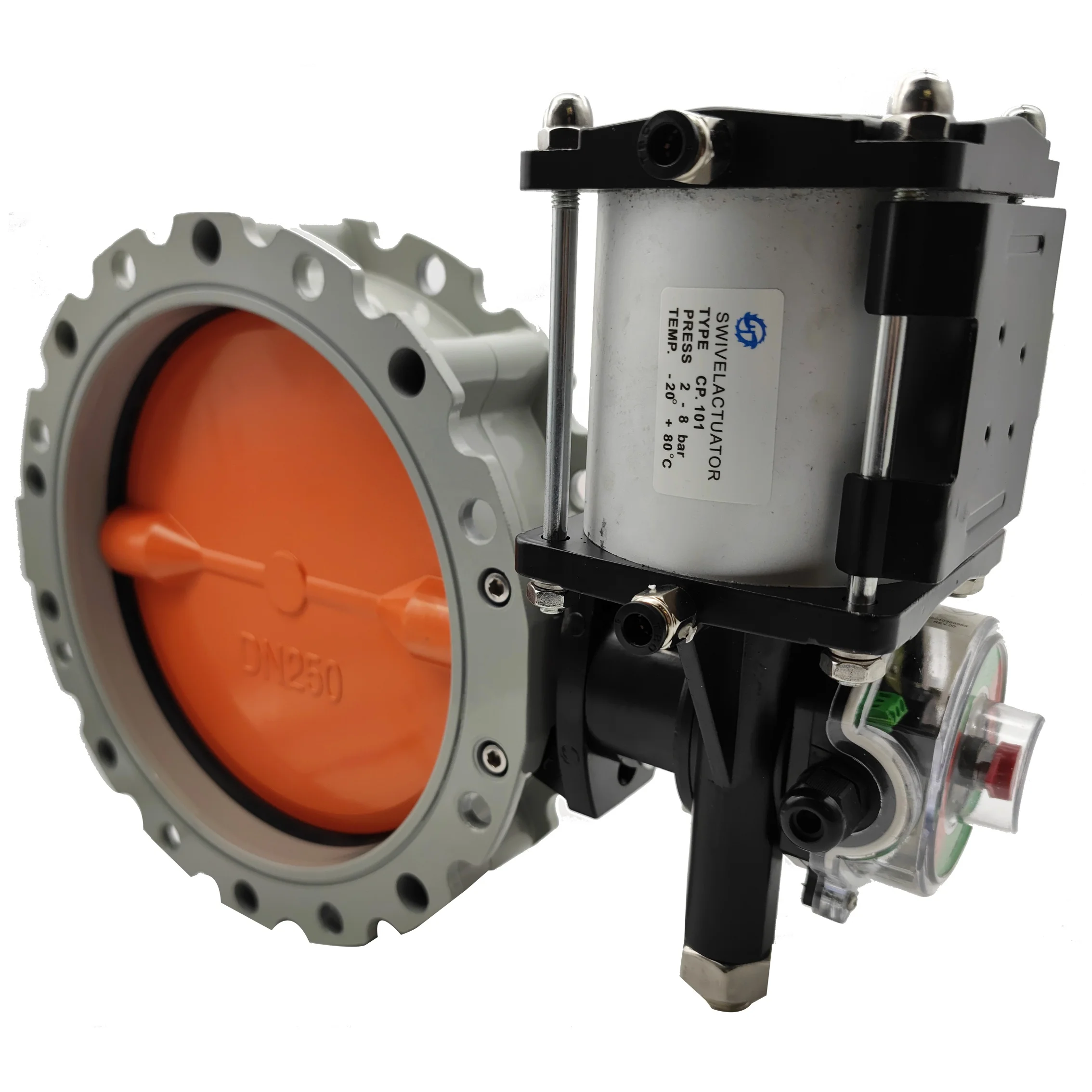 صمام فراشة هوائي بدرجة حرارة عالية للمياه، مقاوم لجزئات الغبار سريع الفتح #1