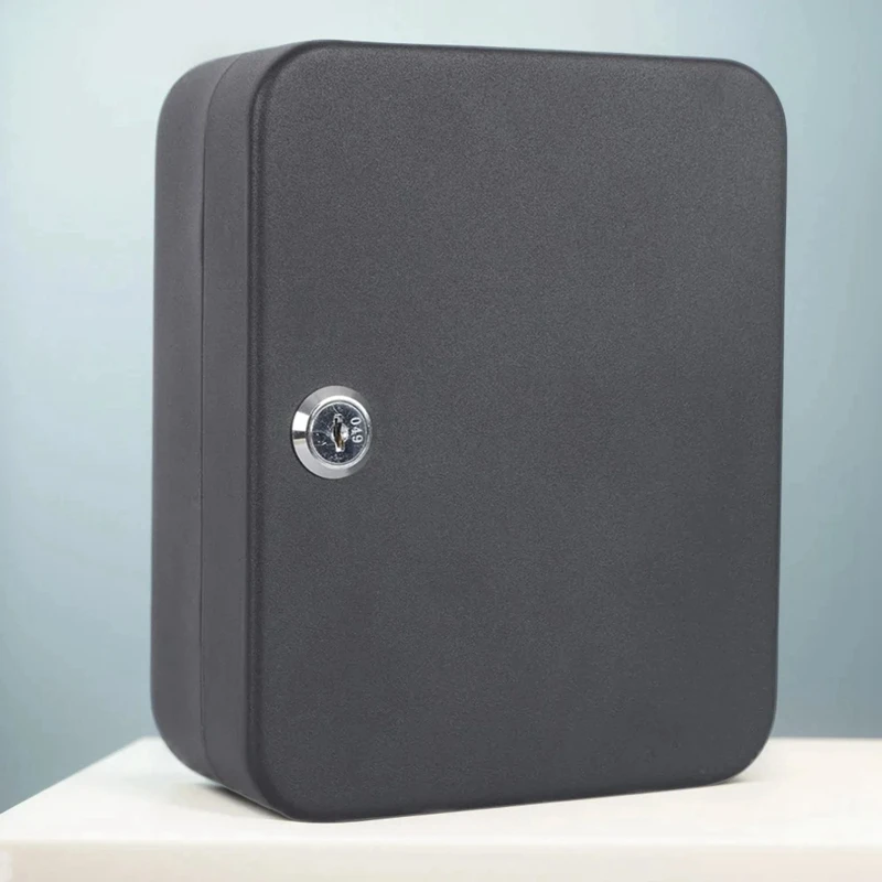 N75R-Combination Key Cabinet 20 Key Hooks Key Box Wall Mounted Locking Key Organizer Key Cabinet Security Lock Box