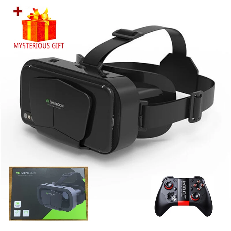 AyeBeau Shinecon VR-Brille, 3D-Headset, Virtual-Reality-Geräte, Helm, Viar, Linsen, Schutzbrille, Smartphone, Handy, Smart Games, mobiler Viewer 5