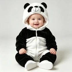 Umorden 6-24M 3-4T Baby Panda Costume Infant Toddler Romper Jumpsuit Onesie Flannel Winter Warm Halloween Fancy Dress