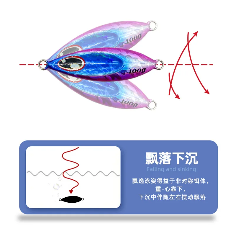 Señuelo Jigging Metal Lento para pesca en agua salada y orilla - imagen 5