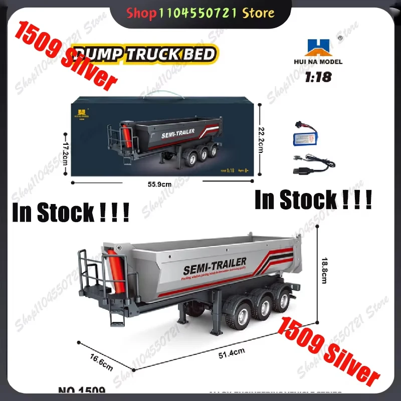 2025 New 1509 Huina Remote Control Truck Model Trailer Alloy Car Toy Full Scale 501D Trailer image 3