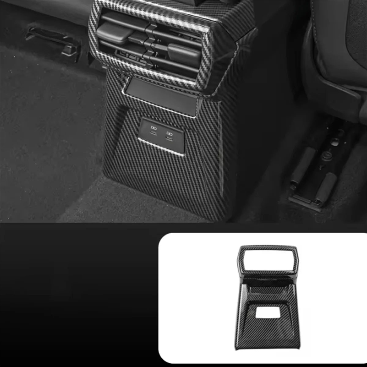 

A02Q-Автомобильная рамка заднего вентиляционного отверстия, крышка вентиляционного отверстия кондиционера, аксессуары для салона автомобиля для Audi A3 8Y 2021-2024 LHD