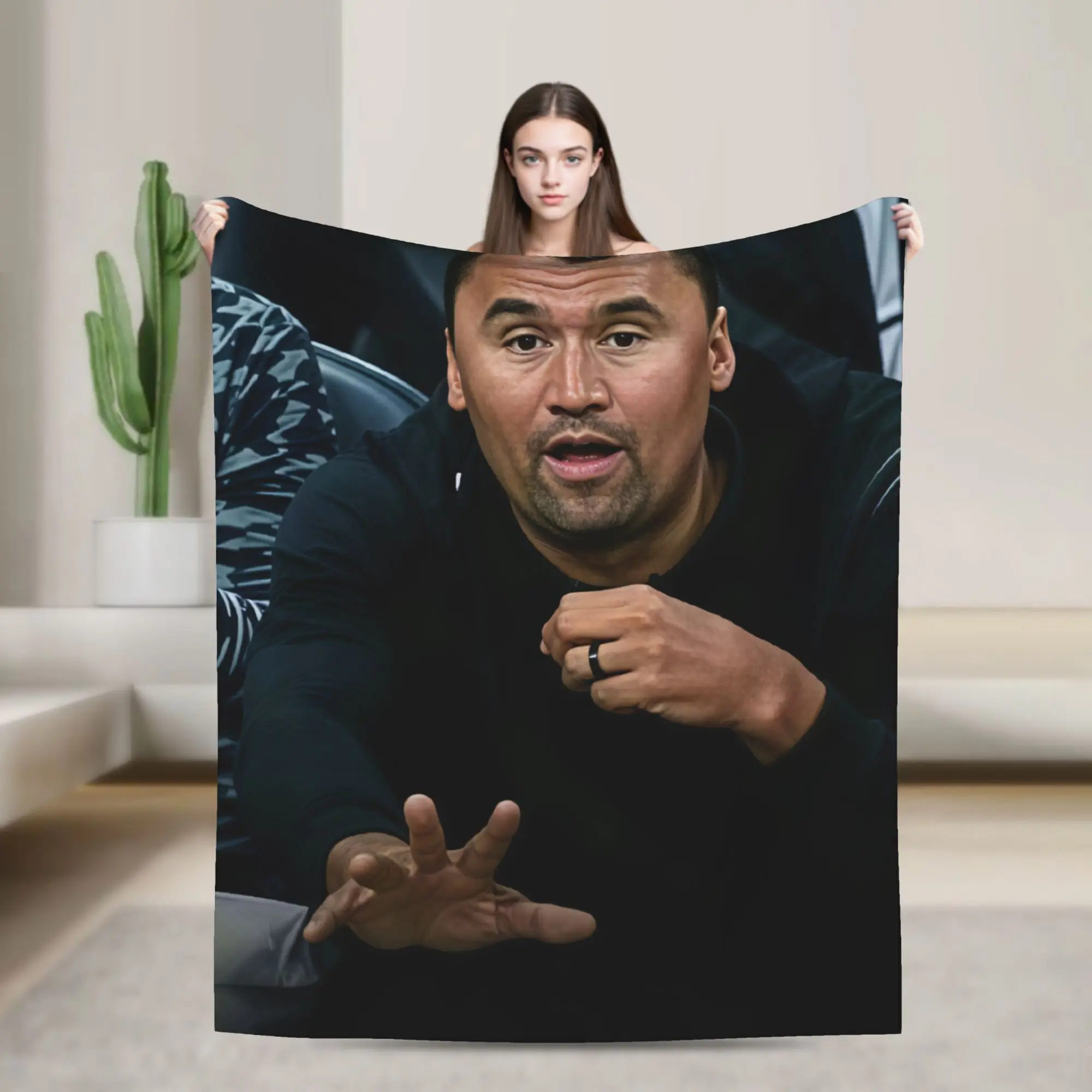 Charlie Kirk Basketball Vibe Meme Flannel Blanket Adults  Soft Cozy Throw Blanket Winter Bedroom Bedspread Sofa Bed Cover