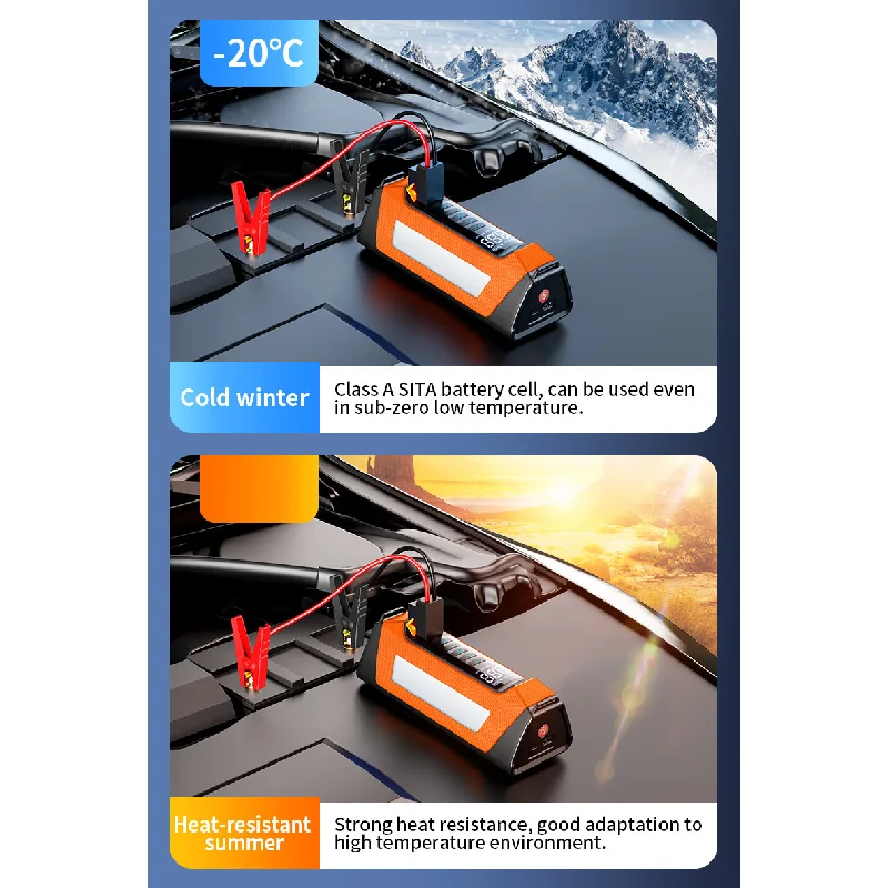 جهاز معزز بطارية بنك الطاقة المحمول بقدرة 16000 مللي أمبير في الساعة مع مضخة هواء وشاحن للهاتف المحمول #2