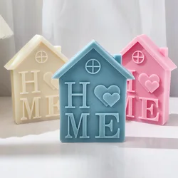 Large DIY Home House Candle Silicone Mold Love House Shape Cake Chocolate Silicone Mold Aromatherapy Candle Mold Home Decoration